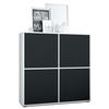 HIGHBOARD Cuba Türen in Schwarz matt - Schwarz, Holzwerkstoff (104/105.5/35.5cm) - Vladon