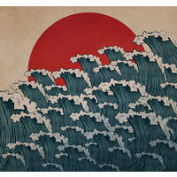FOTOTAPETE Japanische Kunst 300 x 280 cm - Rot, Papier (300/280cm) - Sanders & Sanders