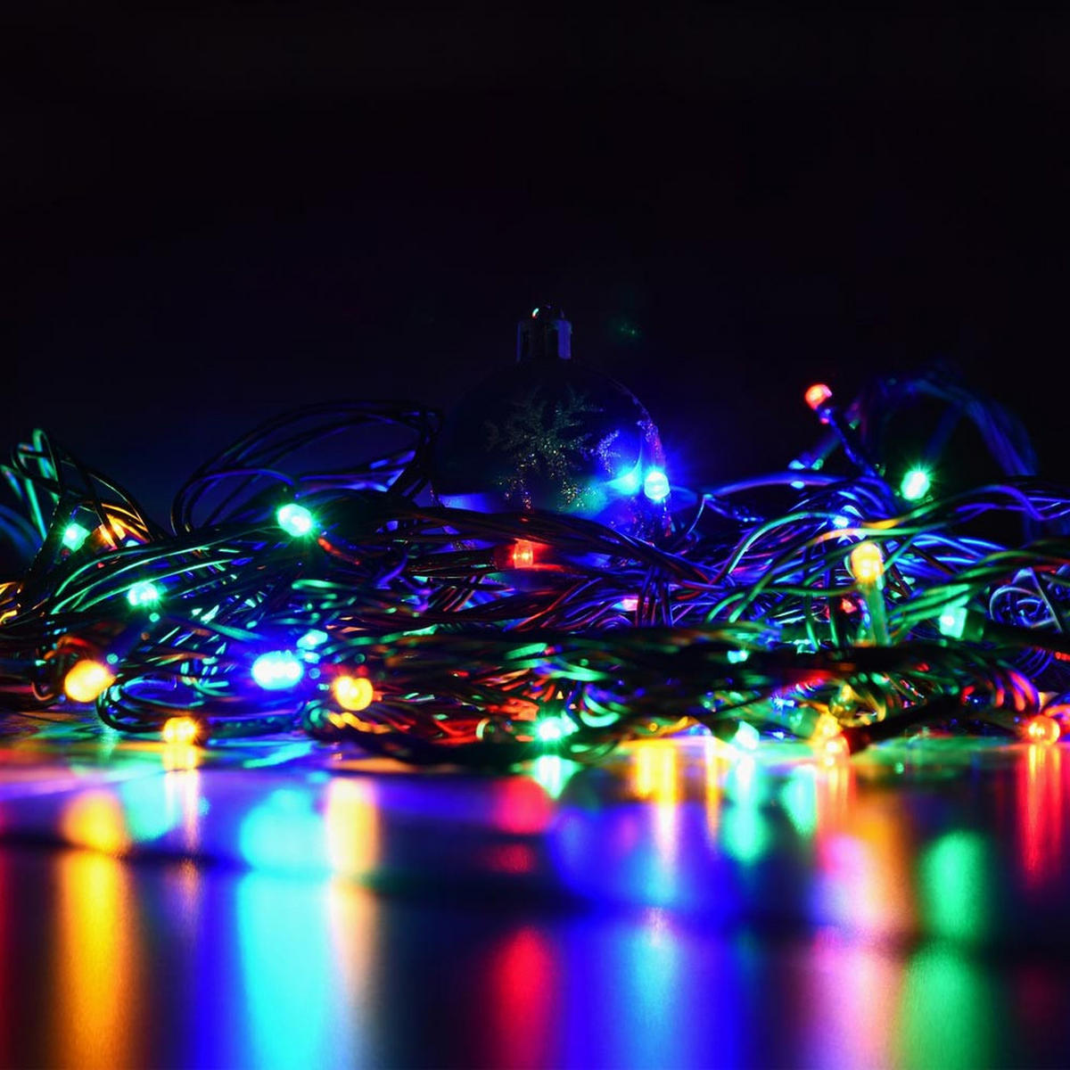 LED DEKOLEUCHTE Lichterkette Schwarz RGB Farbwechsler - Schwarz, Kunststoff (830/830/830cm)