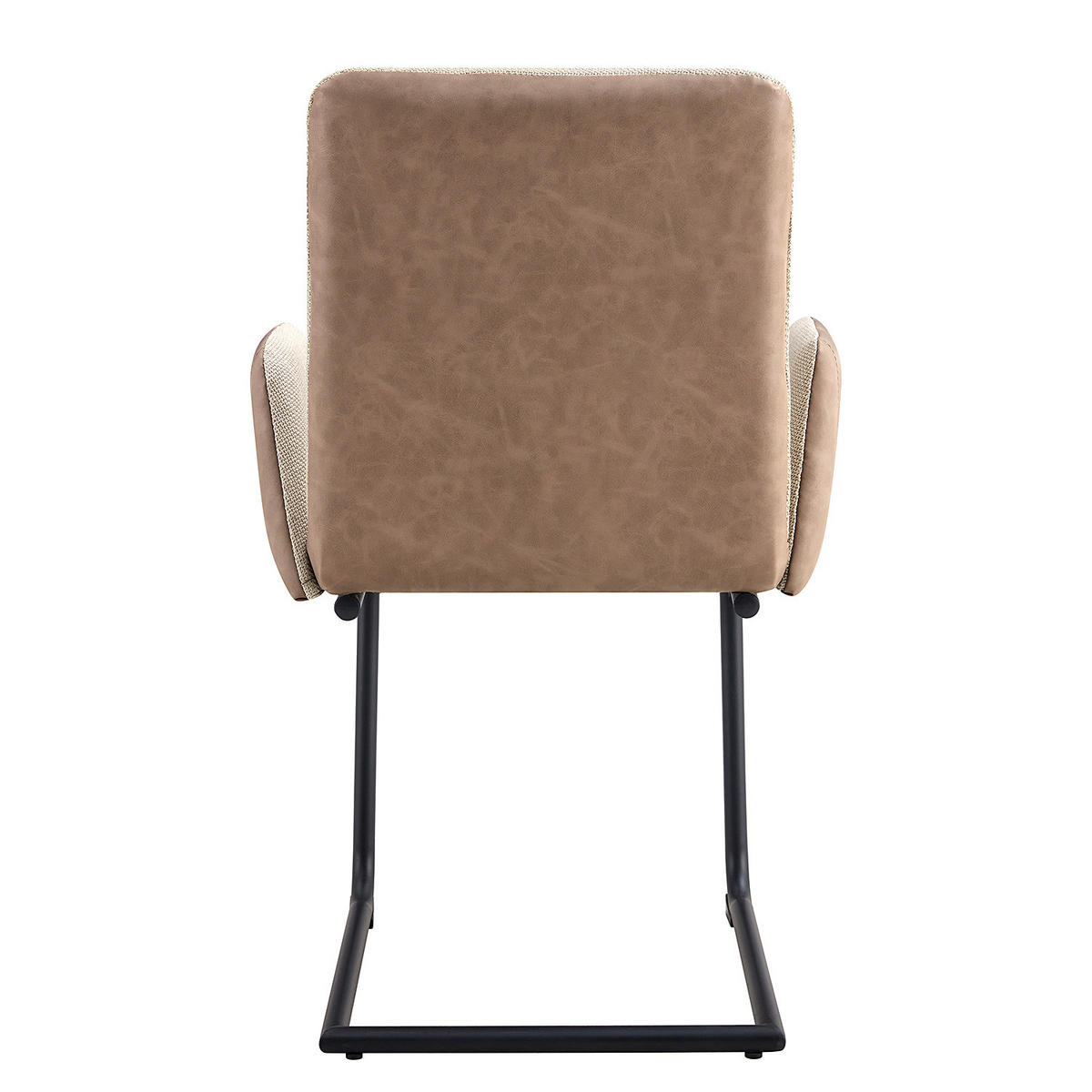 FREISCHWINGER - Beige / Schwarz - Microfaser / Strukturstoff / Eisen - Schwarz, Textil/Metall (58/92/58cm) - home24