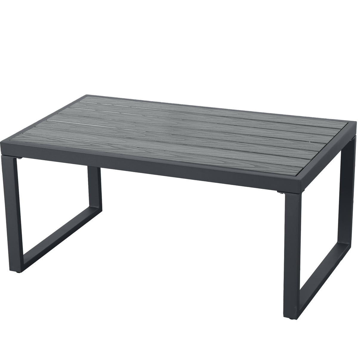 GARTENMÖBELSET 5-Sitzer mit Metallgestell in Grau - Grau, Metall - KOMHTOM