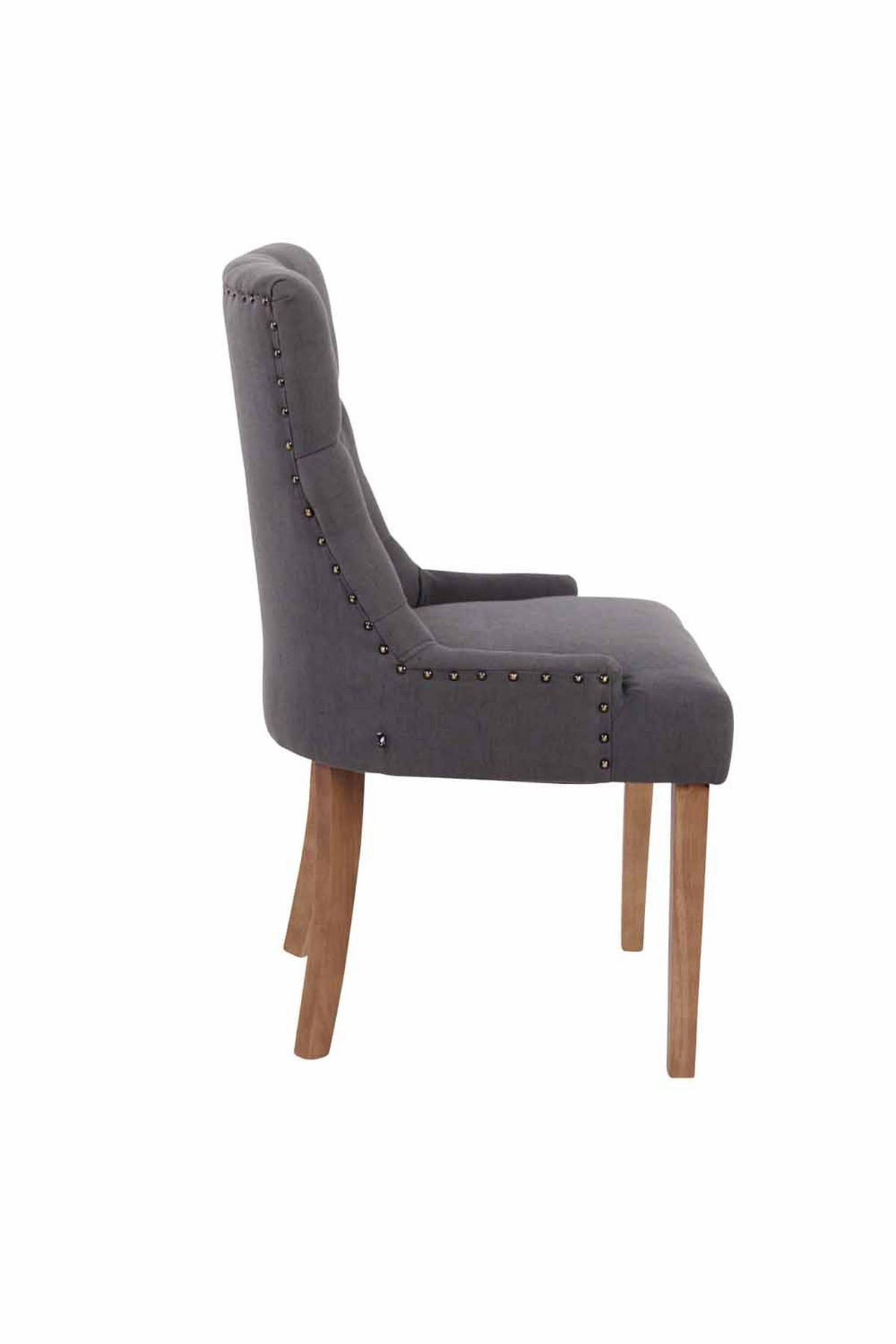 ESSZIMMERSTUHL Aboli Stoff, antik-hell Dunkelgrau - Hellbraun/Dunkelgrau, Holz/Textil (55/92/58cm) - TPFLiving