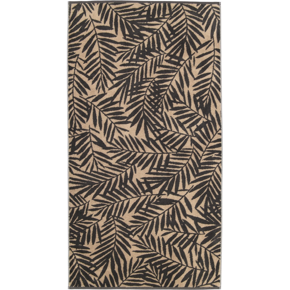 DUSCHTUCH MAISON BLÄTTER 6267 BASALT - 37 - Grau, Textil (70/140cm) - Cawoe