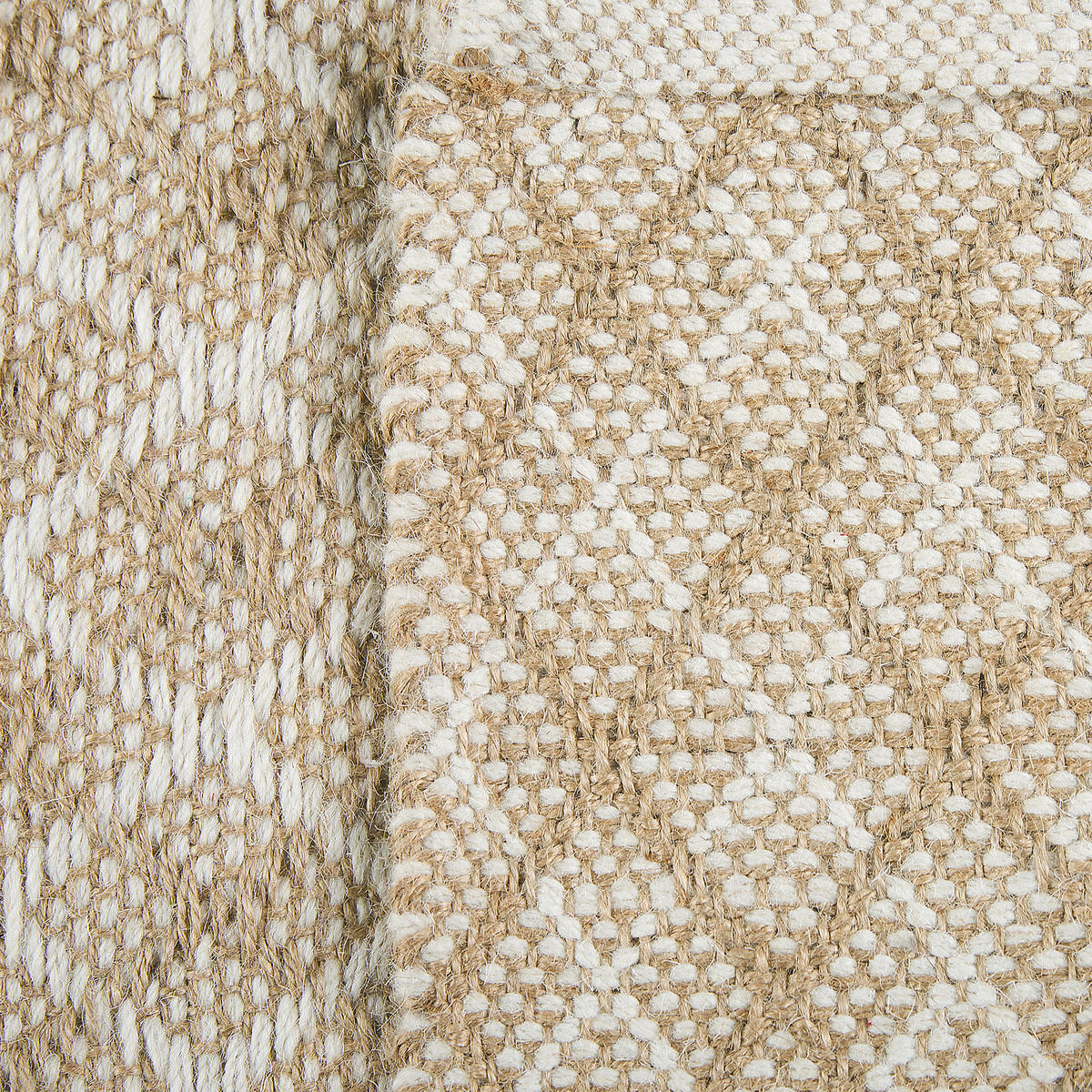 KURZFLOR-TEPPICH Akbez 80/50 cm - Beige, Naturmaterialien (50/80cm) - Beliani