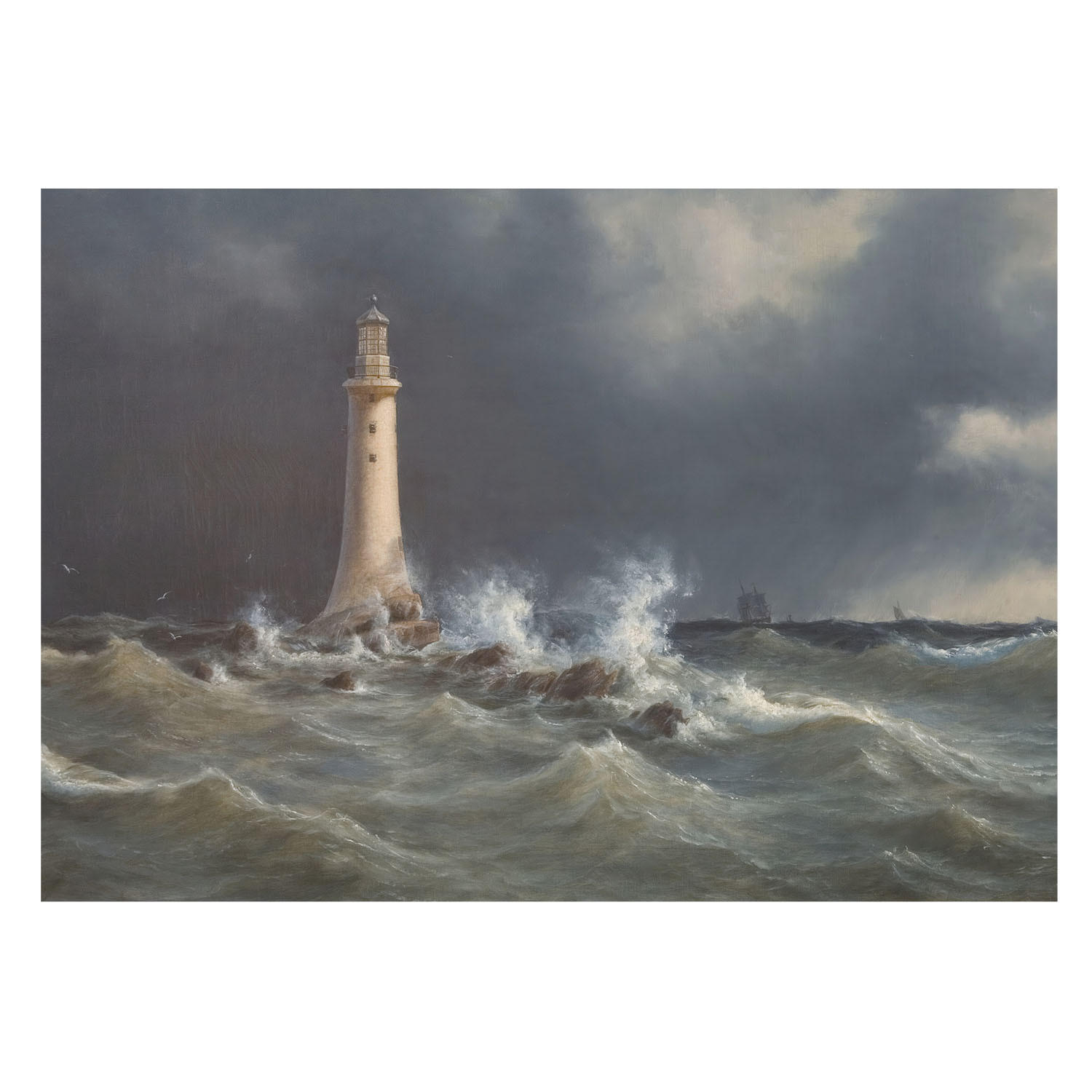 FOTOTAPETE 208x146 cm - Seestürme - Grau, Textil (208/146cm) - Wallfluent
