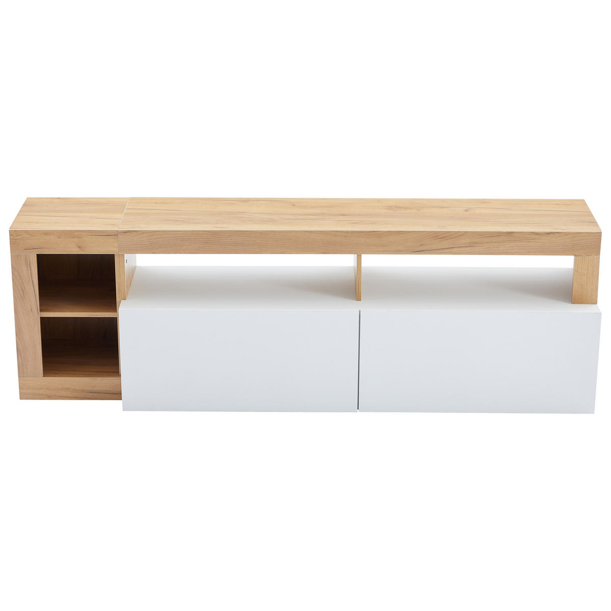 TV-SCHRANK 184/42/58 cm Weiß mit LED-Kontrollleuchte - Weiß, Holzwerkstoff (184/58/42cm) - Oxeza
