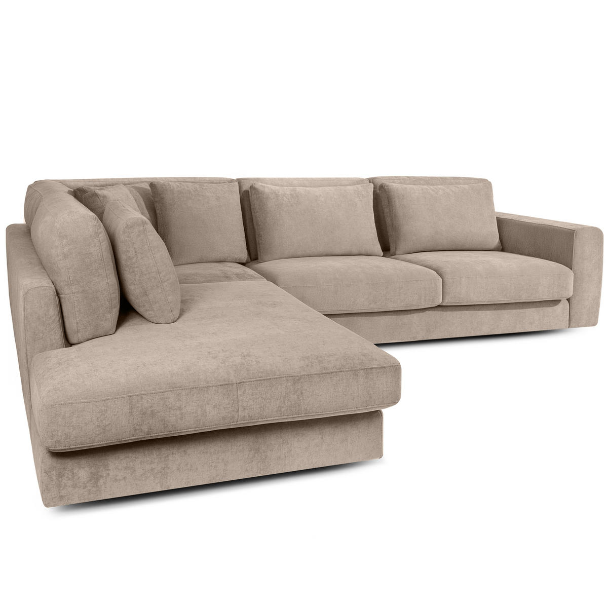 ECKSOFA links VERUS - Ecru, Holz/Holzwerkstoff (297/248cm) - KONSIMO®
