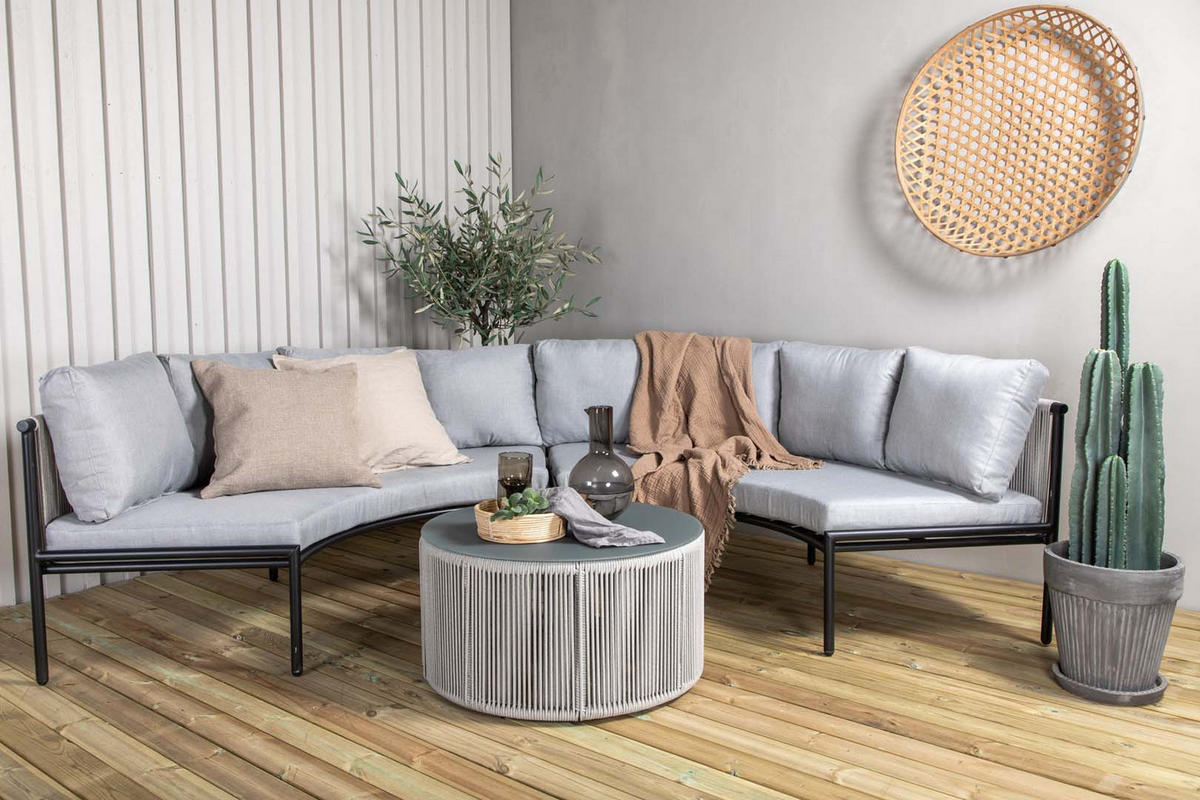 LOUNGE-SET grau - Grau, Holzwerkstoff - ebuy24