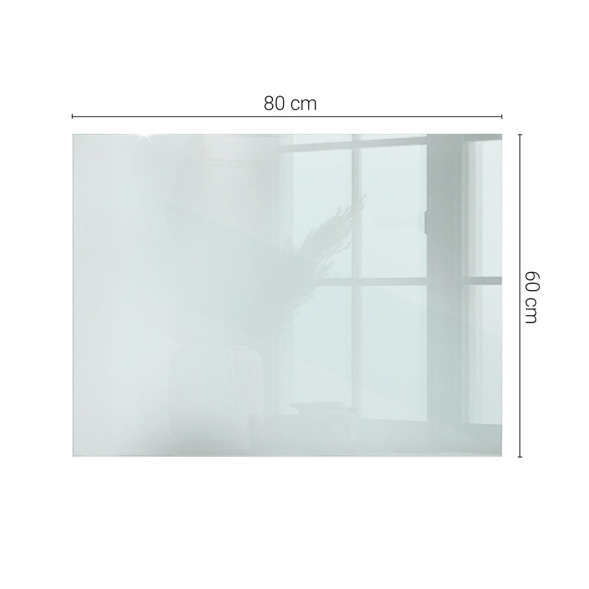 TISCHPLATTE 80 x 60 cm Transparente Glasplatte - Transparent, Glas (80/0.4/60cm) - TULUP