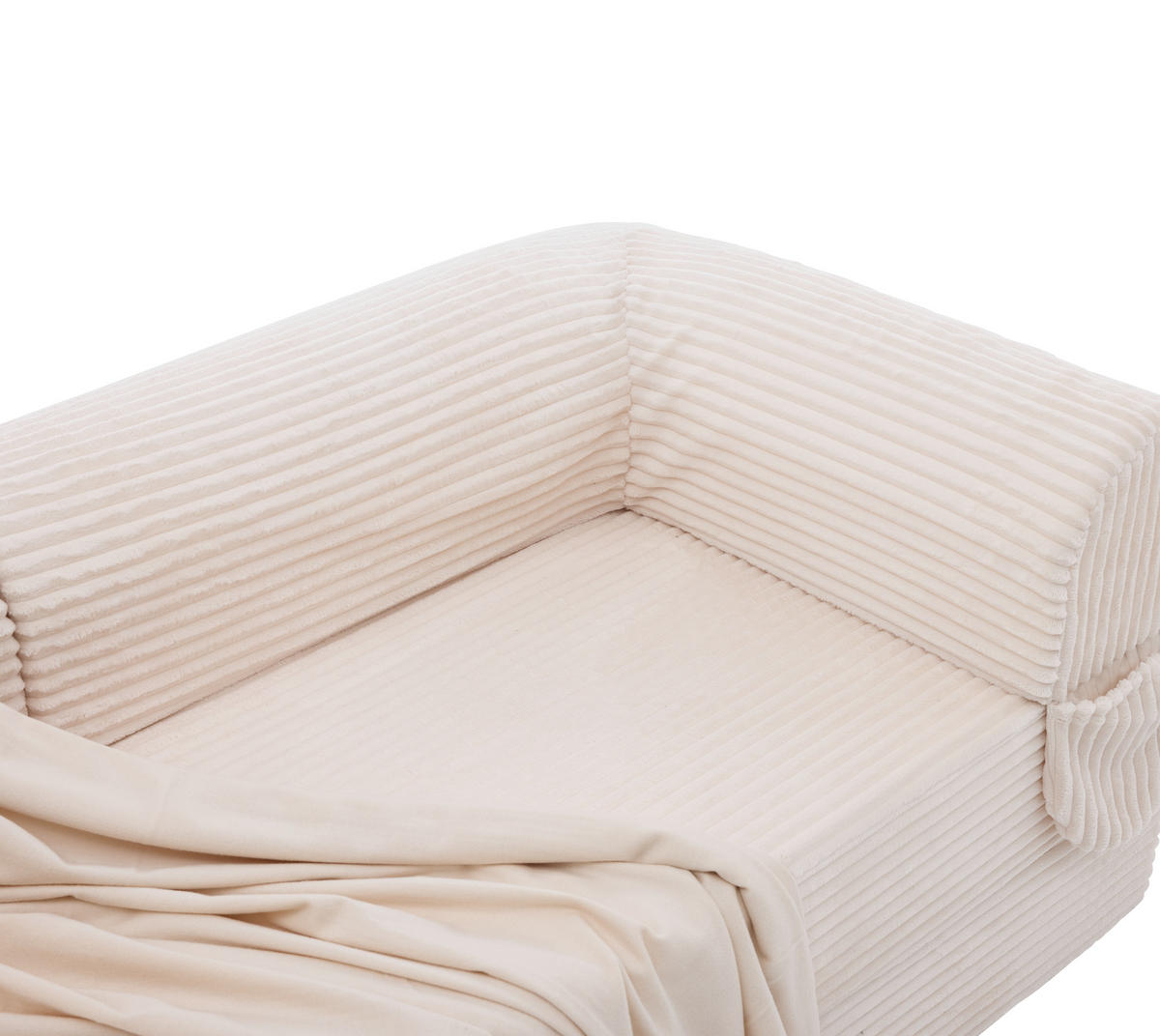 SCHLAFSOFA Cordstoff, 2-in-1 Klappsofa, 2-Sitzer, Sofabett 190×156 cm, Beige - Beige, Textil (190/65/78cm) - LVHOM