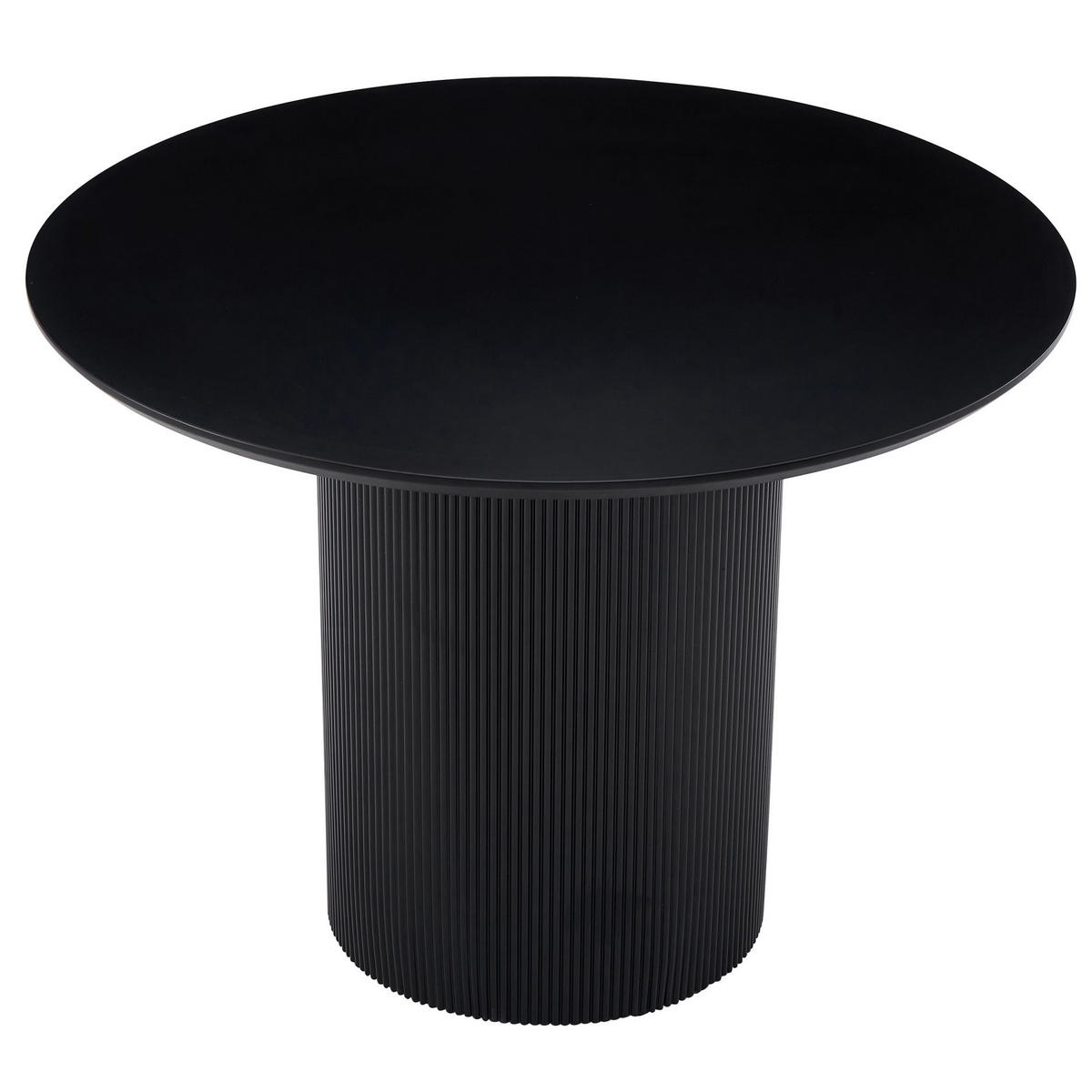 ESSTISCH Trually rund, Schwarz, 100 cm - Schwarz, Holzwerkstoff/Metall (100/100/75cm) - Selsey