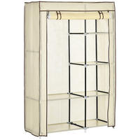 KLEIDERSCHRANK, Stoffschrank, Creme - Creme, Metall (43/162.5/103cm) - HOMCOM