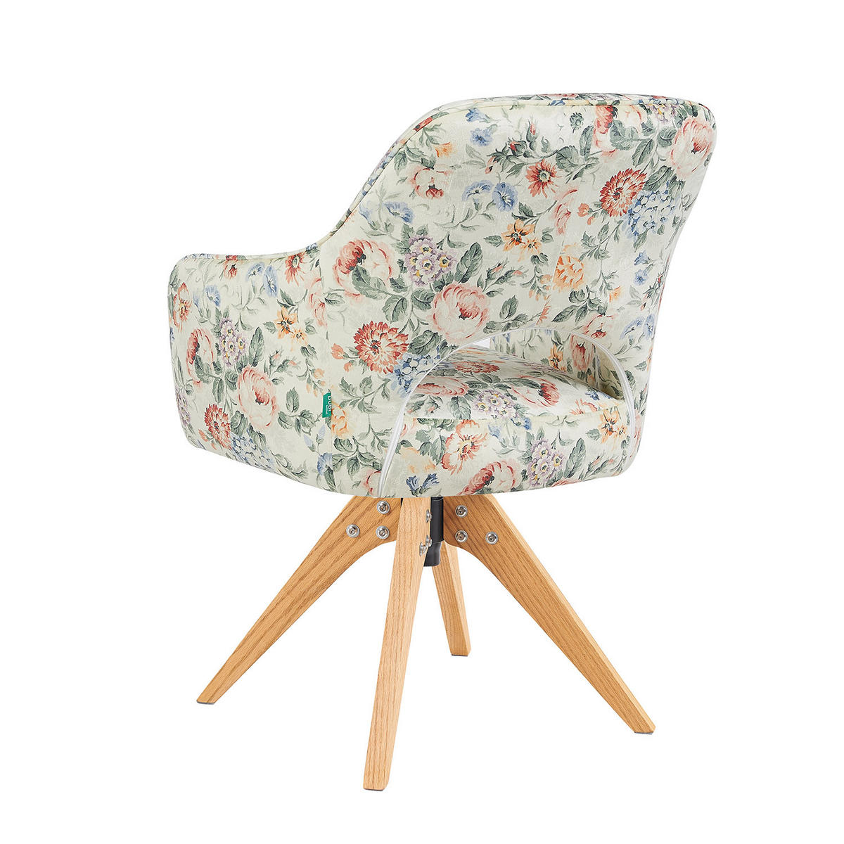 DREHSTUHL Mika-Lena 2er-Set - Honigeiche/Multicolor, Eichenholz/Holz (60/87/65cm) - DUBI Möbel