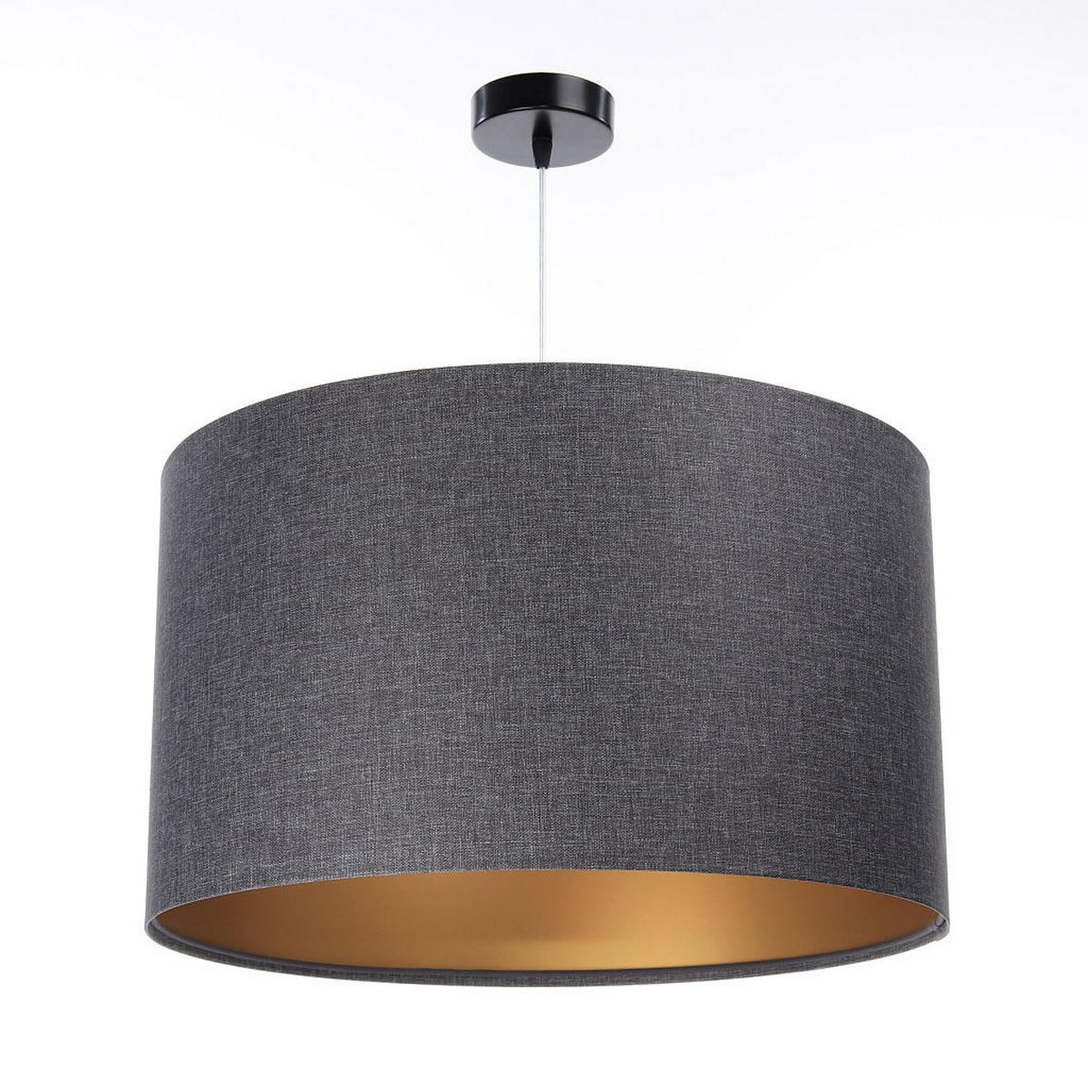 HÄNGELEUCHTE Grau 40/25 cm - Goldfarben/Grau, Kunststoff (40/0.5/25cm) - ONZENO