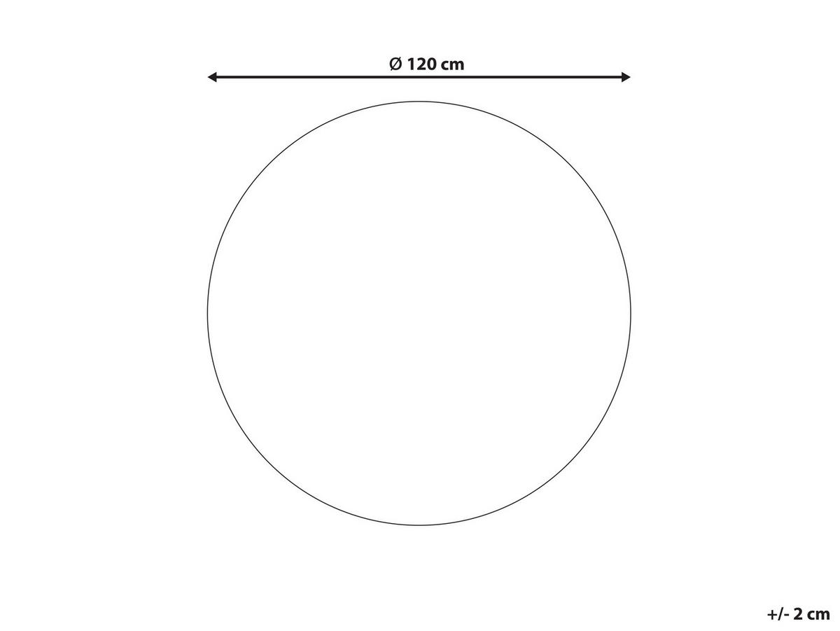 TEPPICH geflochten Menemen 120/120 cm - Schwarz, Naturmaterialien (120/120cm) - Beliani