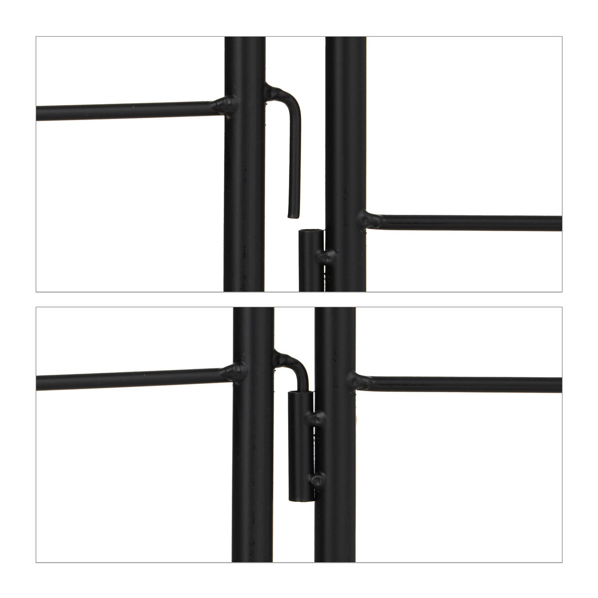 2XRANKGITTER - Schwarz, Metall (46/183/1cm) - Relaxdays