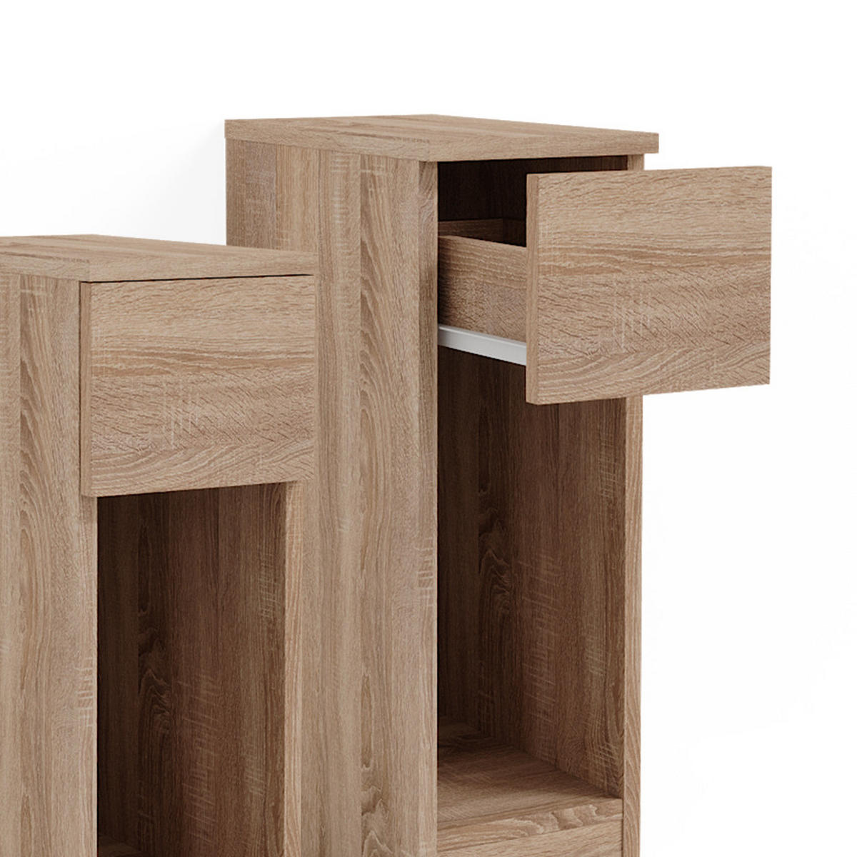 NACHTTISCH Enton Sonoma 20 x 59.5 cm 2er Set - Sonoma Eiche, Holzwerkstoff (20/59.5/35cm) - Vicco