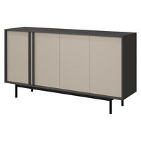KOMMODE Alsy 4D AL06 - Anthrazit/Beige, Holzwerkstoff/Kunststoff (163/87/43cm) - MIRJAN24