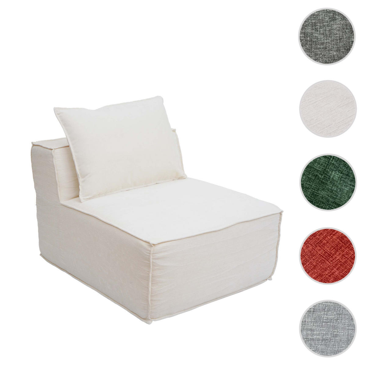 SESSEL Cremeweiß - Weiß, Textil (75/63/97cm) - MCW