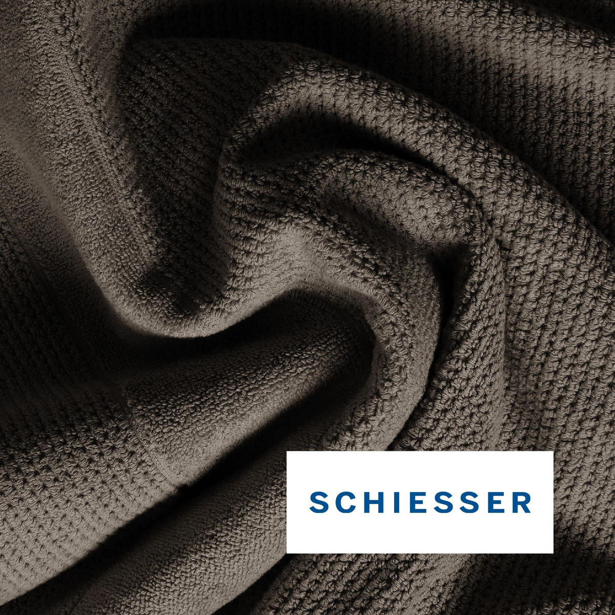 HANDTUCHSET Turin - 4-teilig - 50x100 cm - Dunkelgrau - Dunkelgrau, Textil (50/100cm) - SCHIESSER