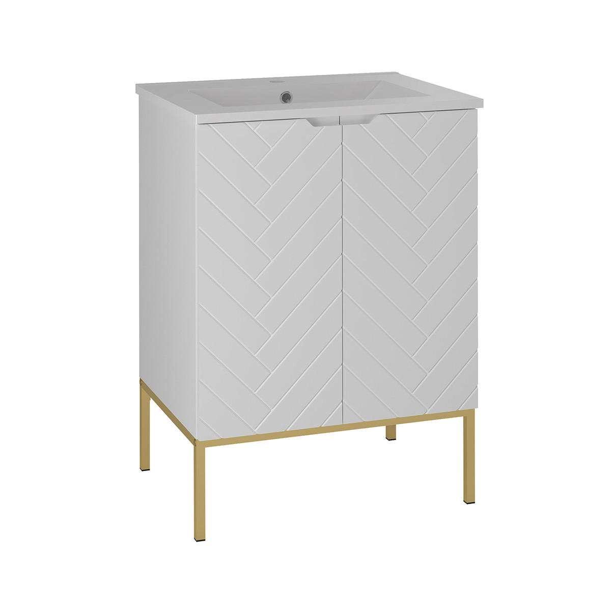 WASCHTISCH 60cm Daria Weiß - Weiß, Holzwerkstoff (60/84/45.8cm) - Petits-meubles