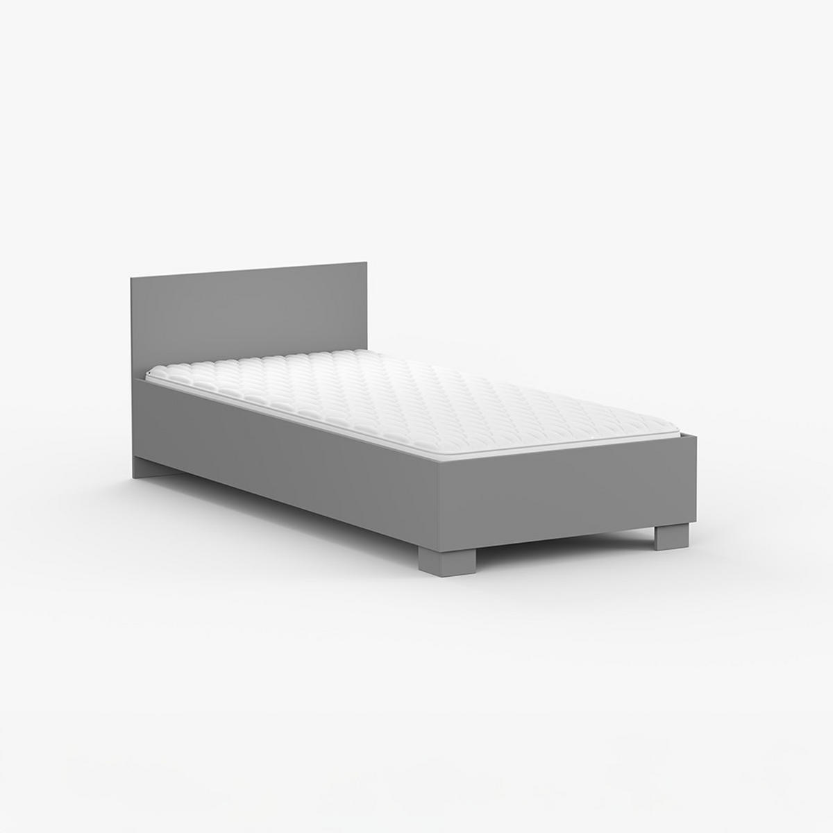 BETT 90×200 JONAS II 36 Grau/Grau - Grau, Holzwerkstoff - imoebel24