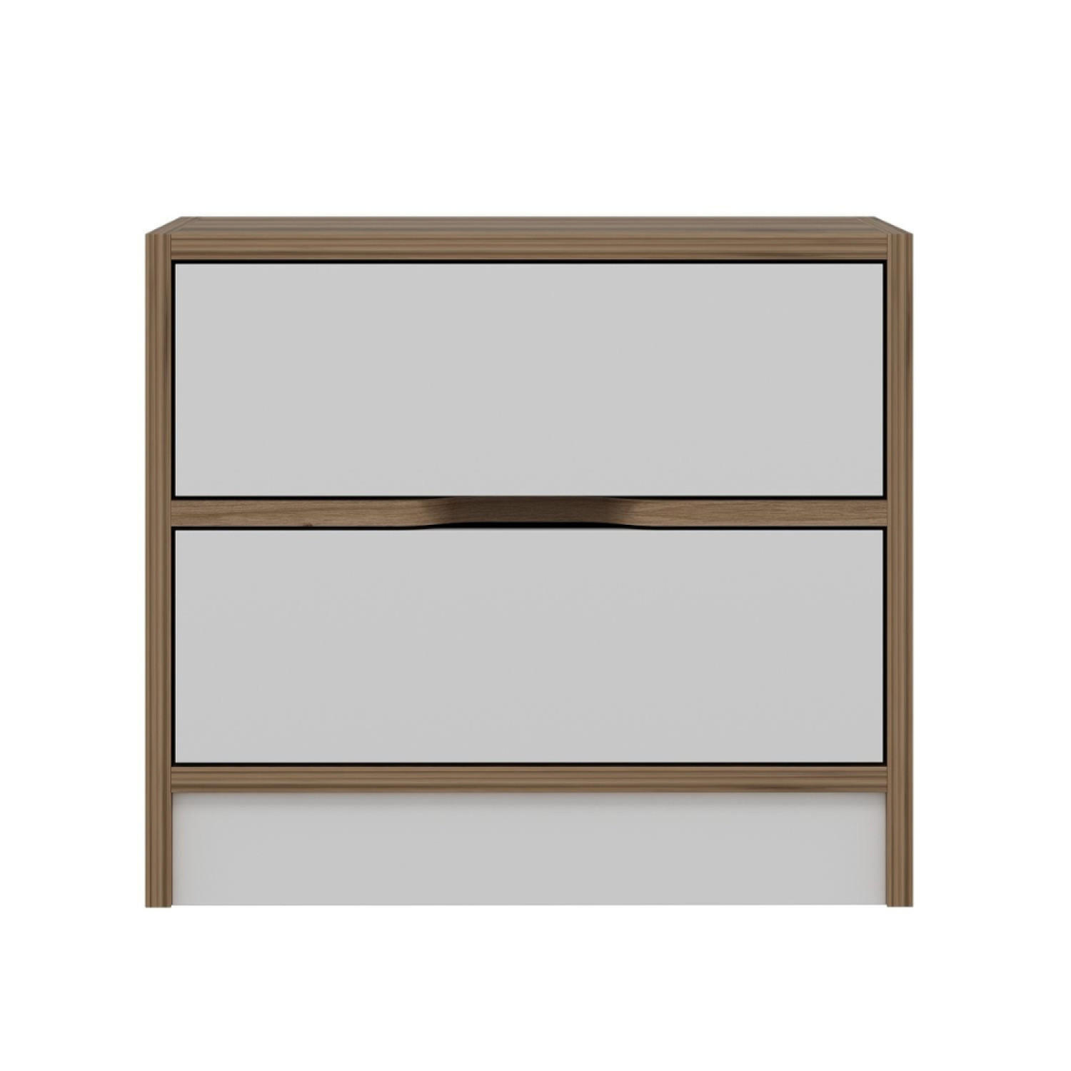 NACHTTISCH Molde Weiß - Weiß, Holz (40/47/54cm) - Concept Usine