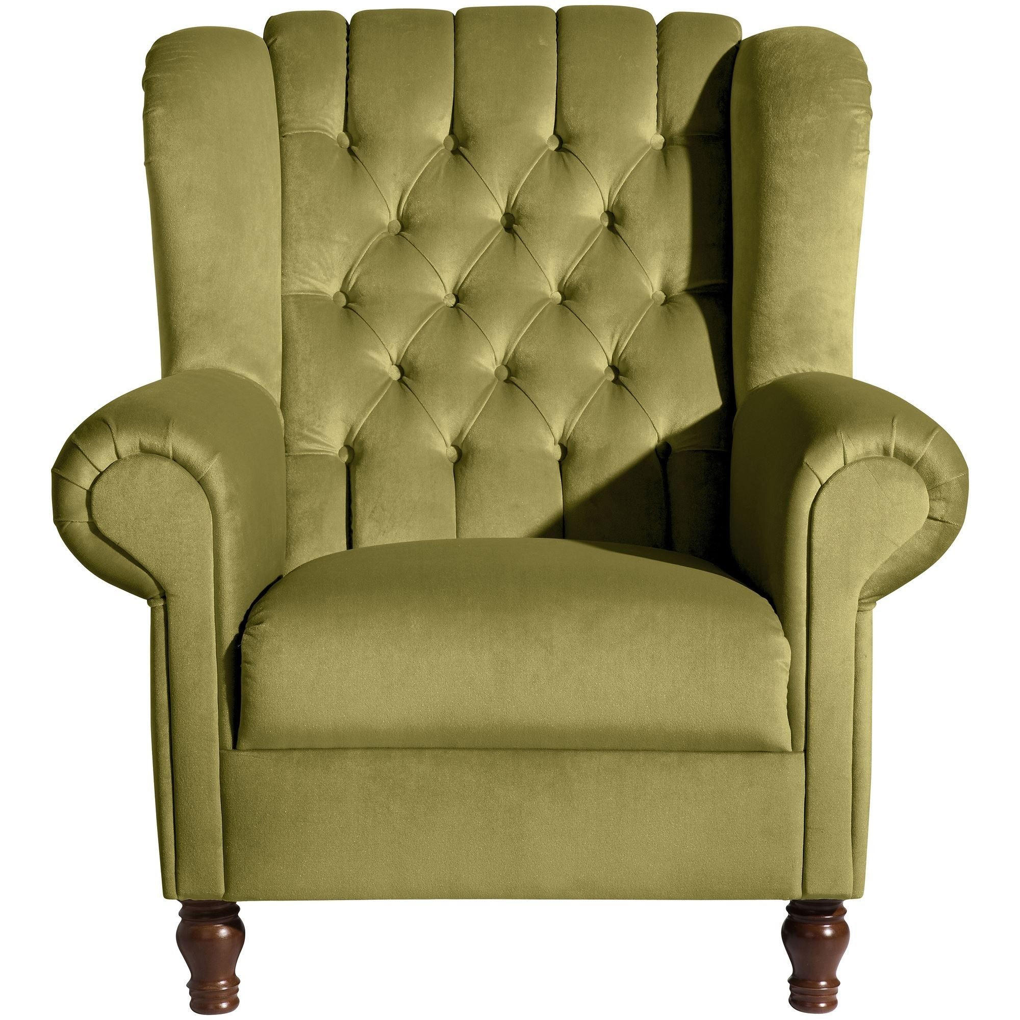 Thumbnail - 58aufmkessel Ohrenbackensessel, Grün, Kunststoff, 91x101x90 cm, Wohnzimmer, Sessel, Ohrensessel