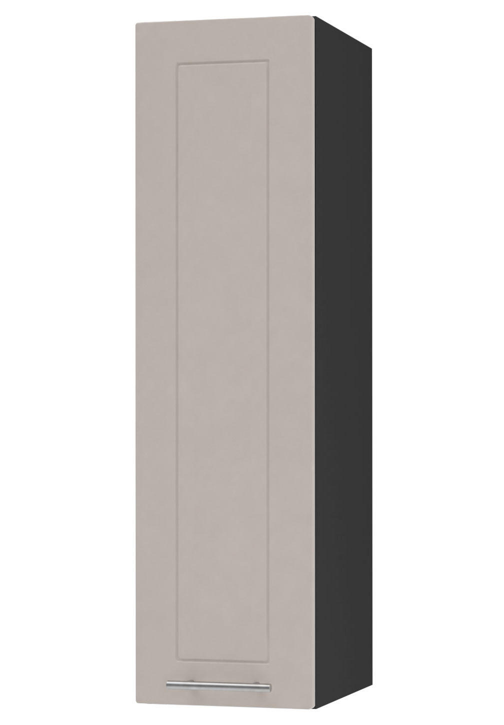 KÜCHENHÄNGESCHRANK Kvantum W4/20 Schwarz / Kaschmir Matt 20 / 32,5 / 96cm - Kaschmir/Schwarz, Holz/Holzwerkstoff (20/96/32.5cm) - Feldmann-Wohnen