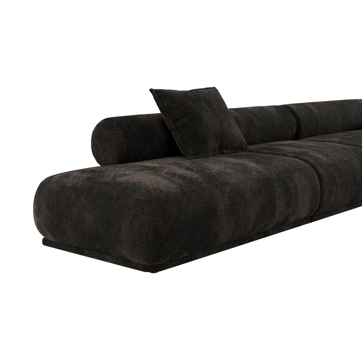 SOFA 4,5-SITZER Rembrandt Rechts Dunkelbraun - Braun, Kunststoff (402/68/97cm) - Zuiver