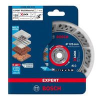BOSCH EXPERT Multi Material Diamant Trennscheibe 125 x 22,23 x 2,4 mm X-LOCK ( 2608900670 ) - Nachfolger von 2608615161 - Multicolor, Kunststoff (160/155/15cm) - Bosch Professional