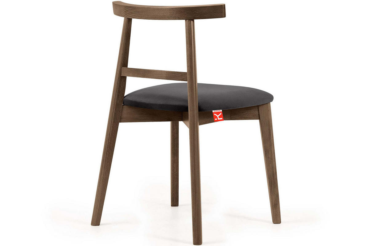 ESSTISCHSTÜHLE LILIO 2 St Vintage, Graphit / Lefkas-Eiche - Dunkelgrau/Eichefarben, Holz/Textil (47/76/45cm) - KONSIMO®