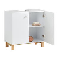 WASCHBECKENUNTERSCHRANK Weiß - Weiß, Holzwerkstoff (60/60/30cm) - SoBuy