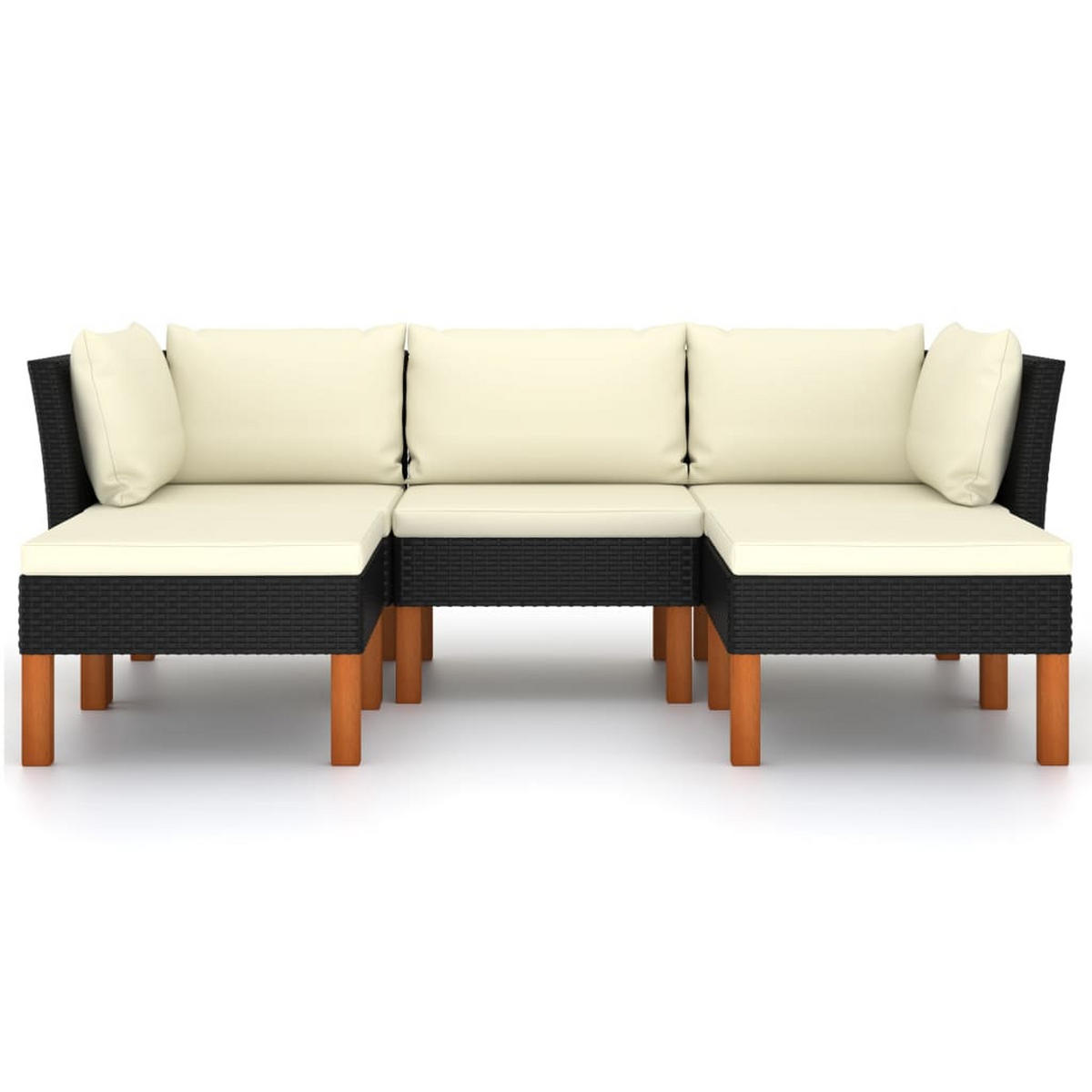 GARTENSET Yearley 5-teilig - Schwarz, Metall - Nettlife
