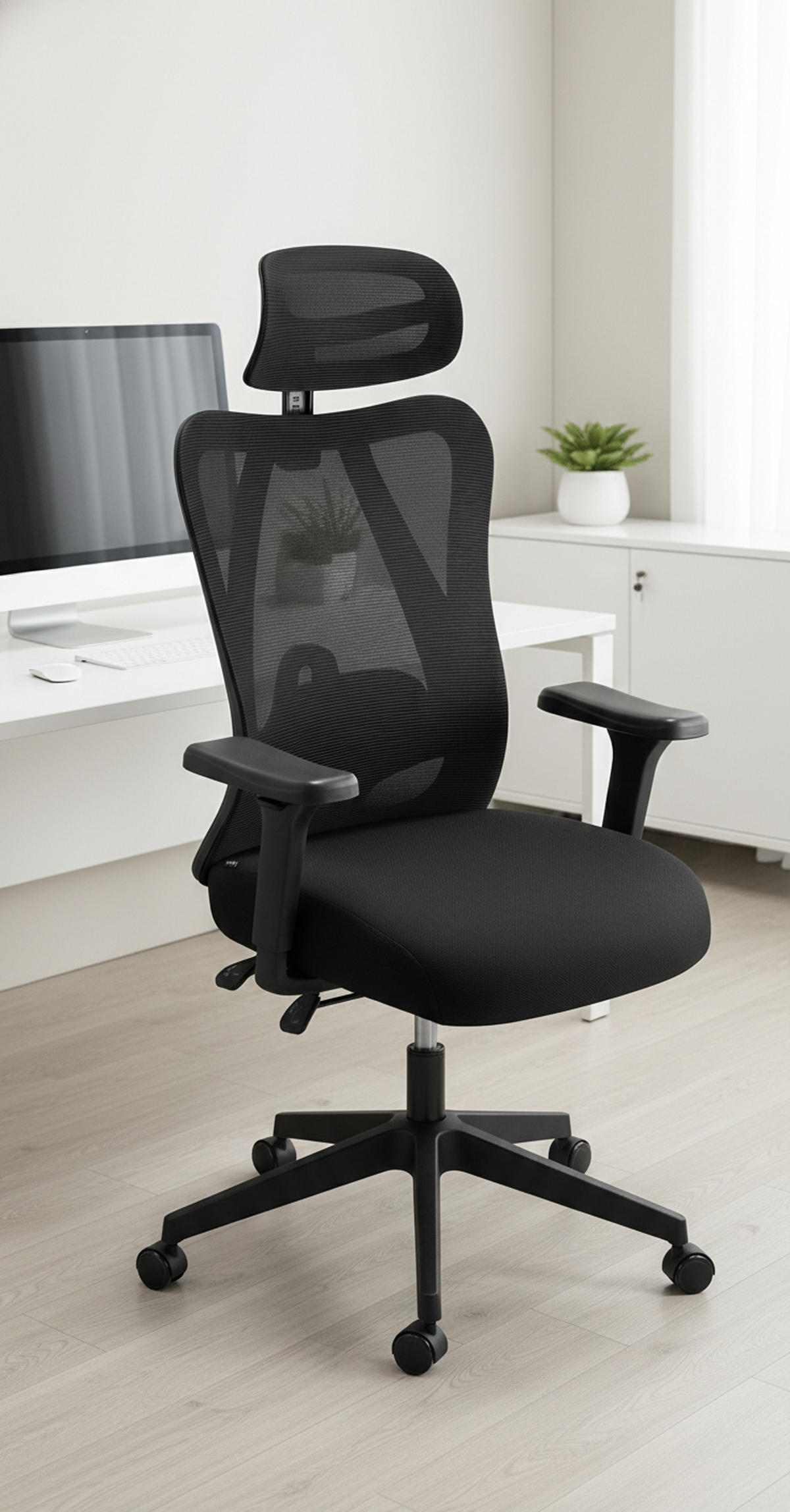BÜROSTUHL Xylo schwarz - Schwarz, Kunststoff/Metall (66/121/59cm) - TPFLiving