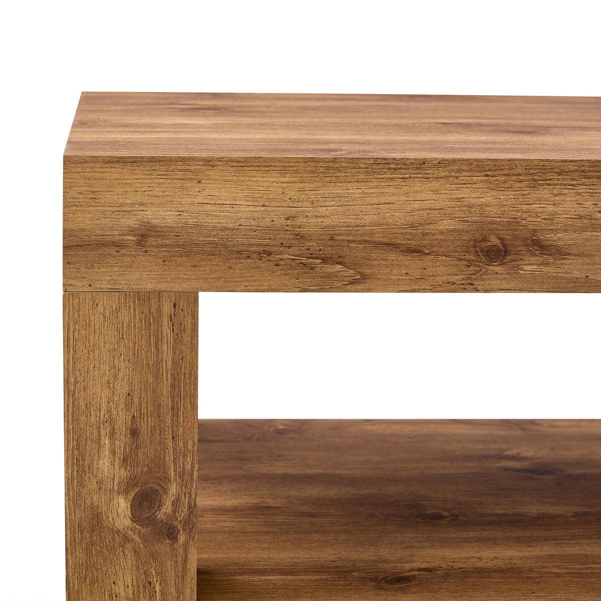 COUCHTISCH in walnuss oder naturholz, 2 ebenen & offenes regal - Naturfarben, Holzwerkstoff (53/93/45.5cm) - Urban Meuble