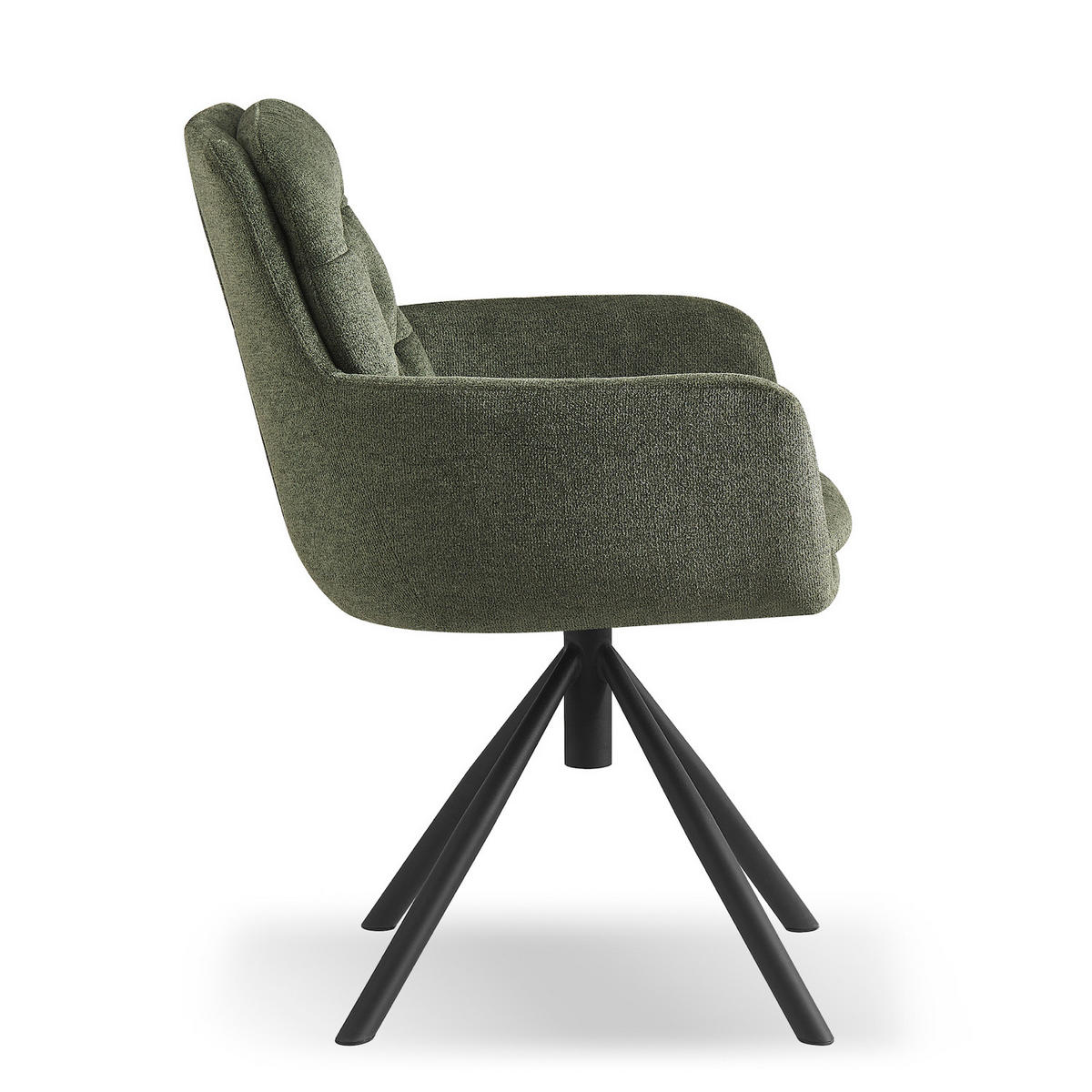 ARMLEHNSTUHL CAZAR Grün - Grün, Textil/Metall (57/90/68cm) - B&D Home