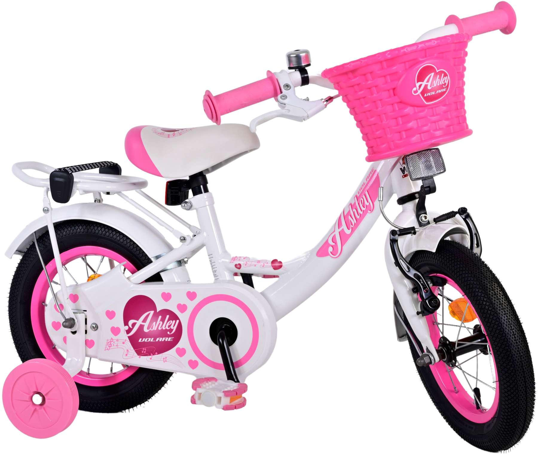 KINDERFAHRRAD Ashley - Mädchen - 12 Zoll - Rücktritt + Handbremse - Weiß - Weiß, Metall (45cm) - TPFSports