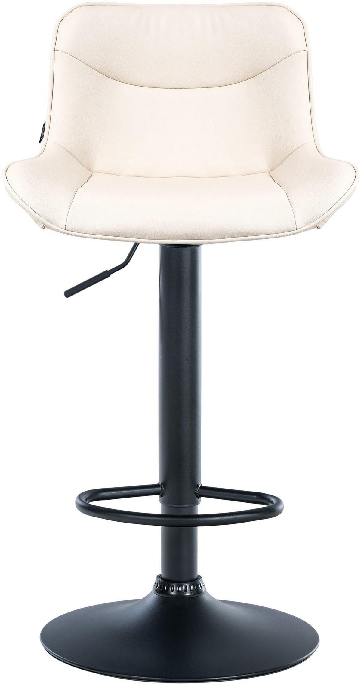 BARHOCKER Lederlook creme - Creme/Schwarz, Textil/Metall (49/85/51cm) - CLP