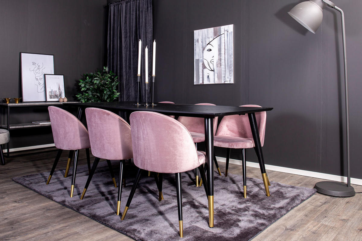 TISCHGRUPPE Pink - Pink, Holzwerkstoff (90/75/180cm) - ebuy24