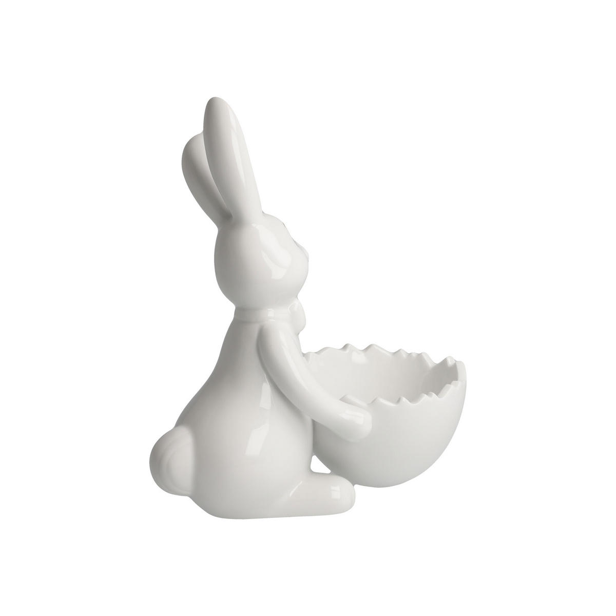 DEKOTIER Hase mit Schale Snow White - Sweet Boy, Porzellan, Bunt, 16 cm - Multicolor, Keramik (7/16/13.5cm) - Goebel