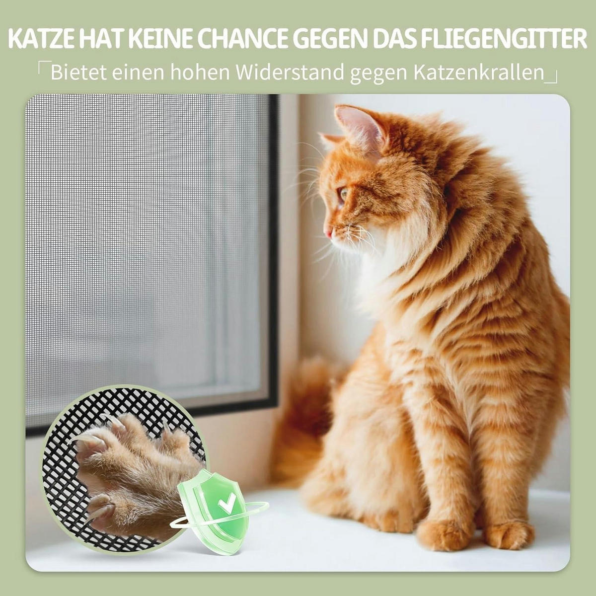 FENSTER Fliegengitter Katzensicher 100 x 130 cm - Schwarz, Textil (100/1/130cm)