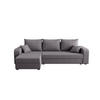 ECKSOFA HEWLET L BIS Cosmic 160 Links mit Schlaffunktion - Dunkelgrau, Textil (240/140cm) - Bedante