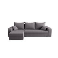 ECKSOFA HEWLET L BIS Cosmic 160 Links mit Schlaffunktion - Grau, Textil (240/140cm) - Bedante