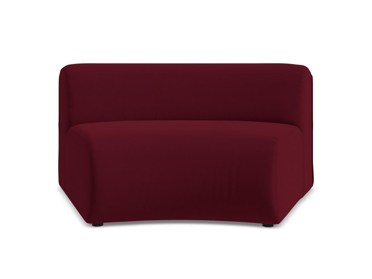 SOFAELEMENT Samt Stoff Rot - Bordeaux/Rot, Kunststoff/Textil (147/70/89cm) - Makamii