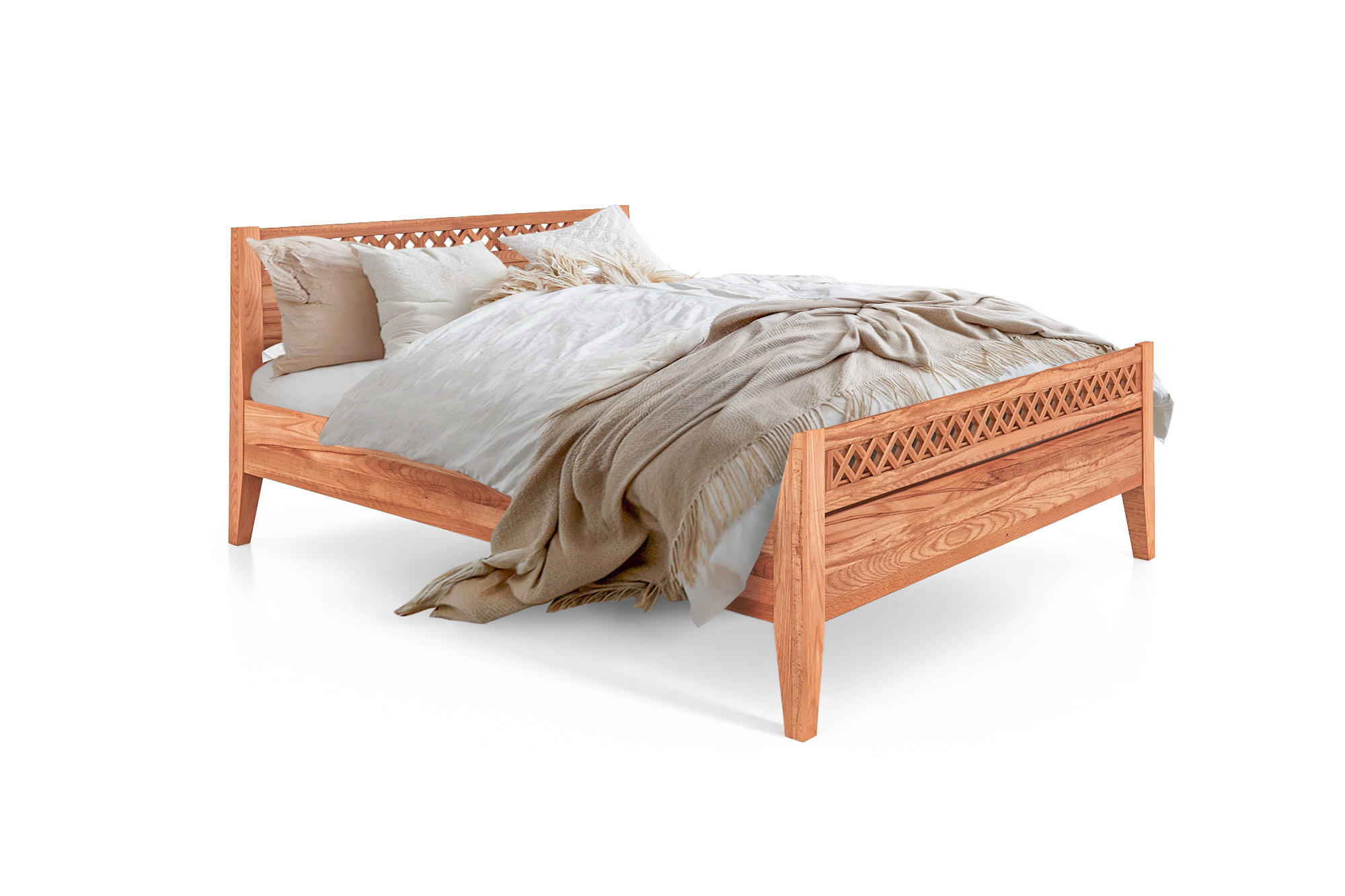 MASSIVHOLZBETT ELIAS 4 120x210 Kernbuche - Kernbuche, Holz (120/210cm) - byoak