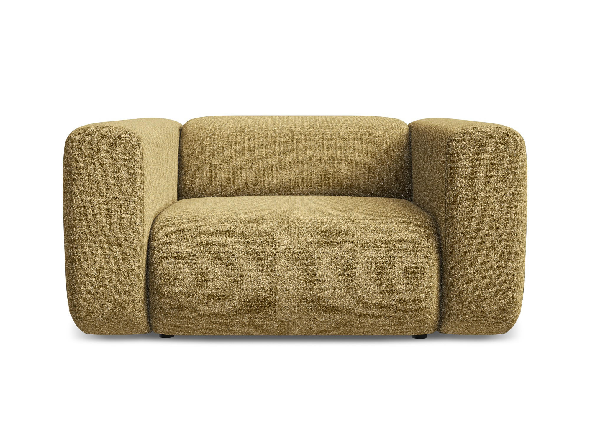 SESSEL Strukturstoff Stoff Gelb - Currygelb/Gelb, Kunststoff/Textil (137/70/89cm) - Makamii