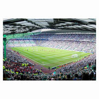 FOTOTAPETE Fußballstadion 432/290 cm - Multicolor, Papier (432/290cm) - Bilderwelten