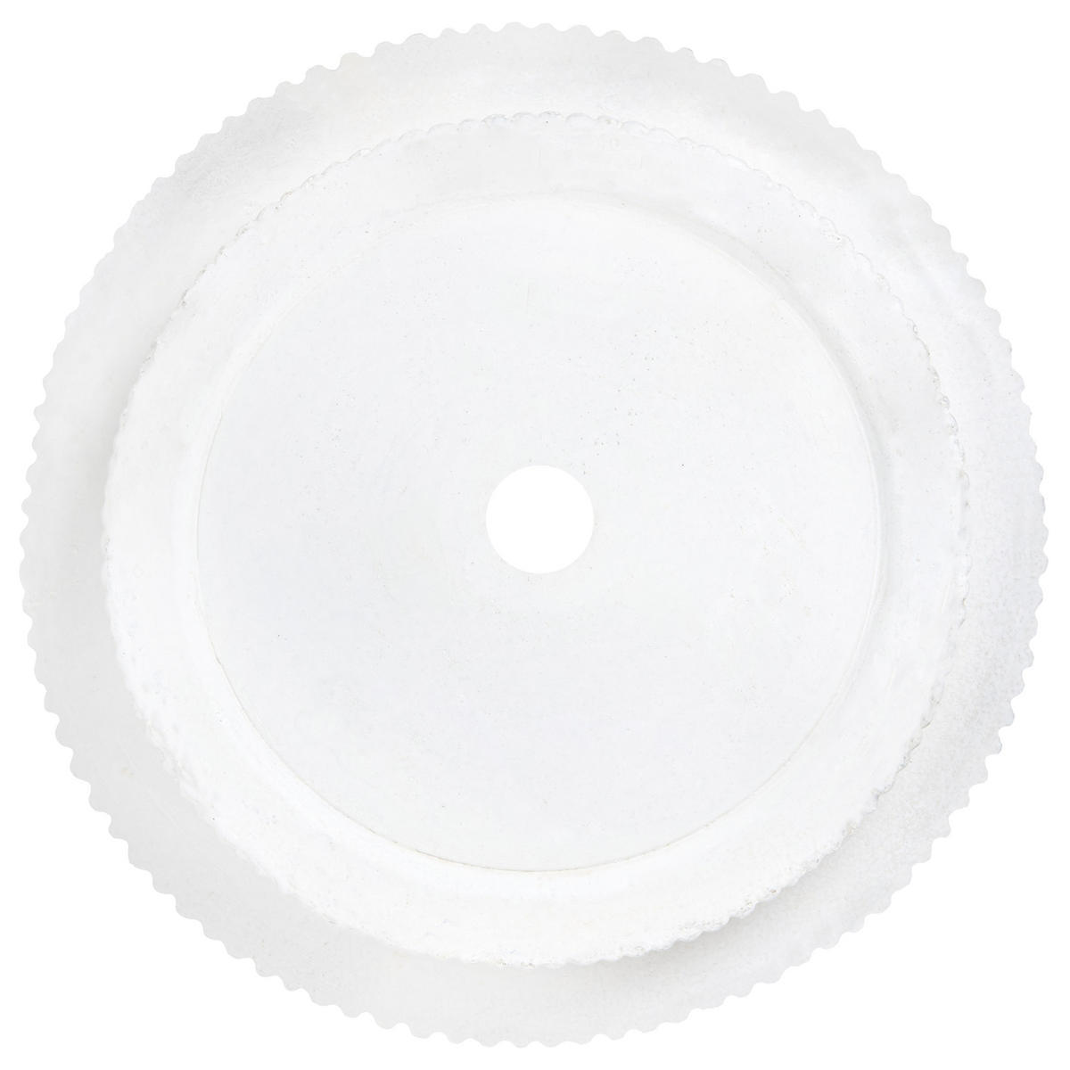 KVĚTINÁČ Bílý Daria - bílá, přírodní materiály (30cm) - Beliani