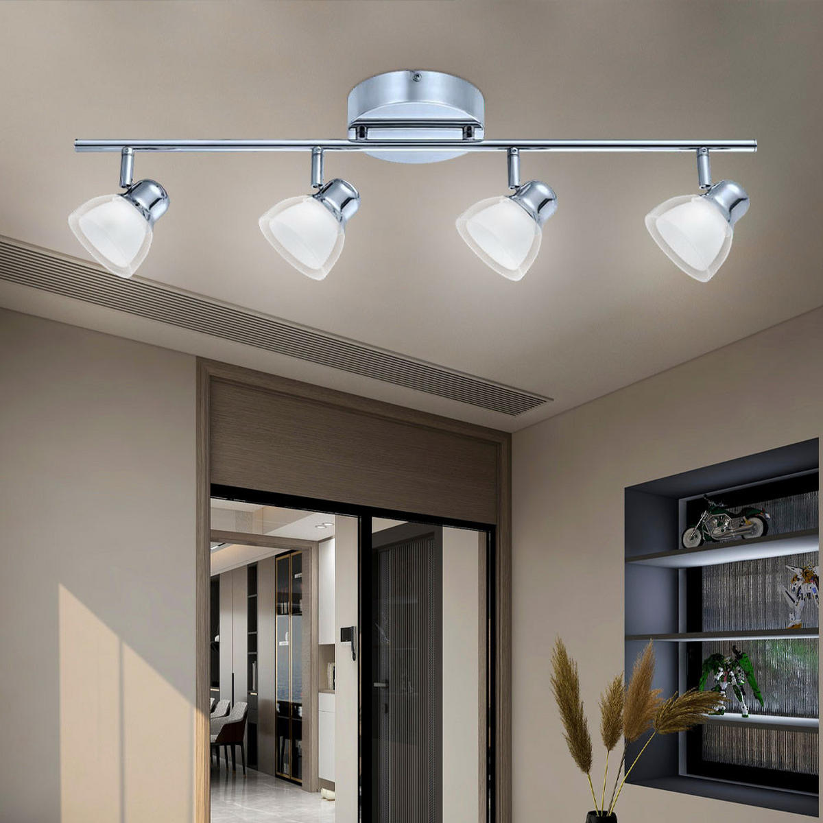 LED DECKENLEUCHTE Tordara Silber Chrom - Silberfarben, Metall (69/10/20cm)